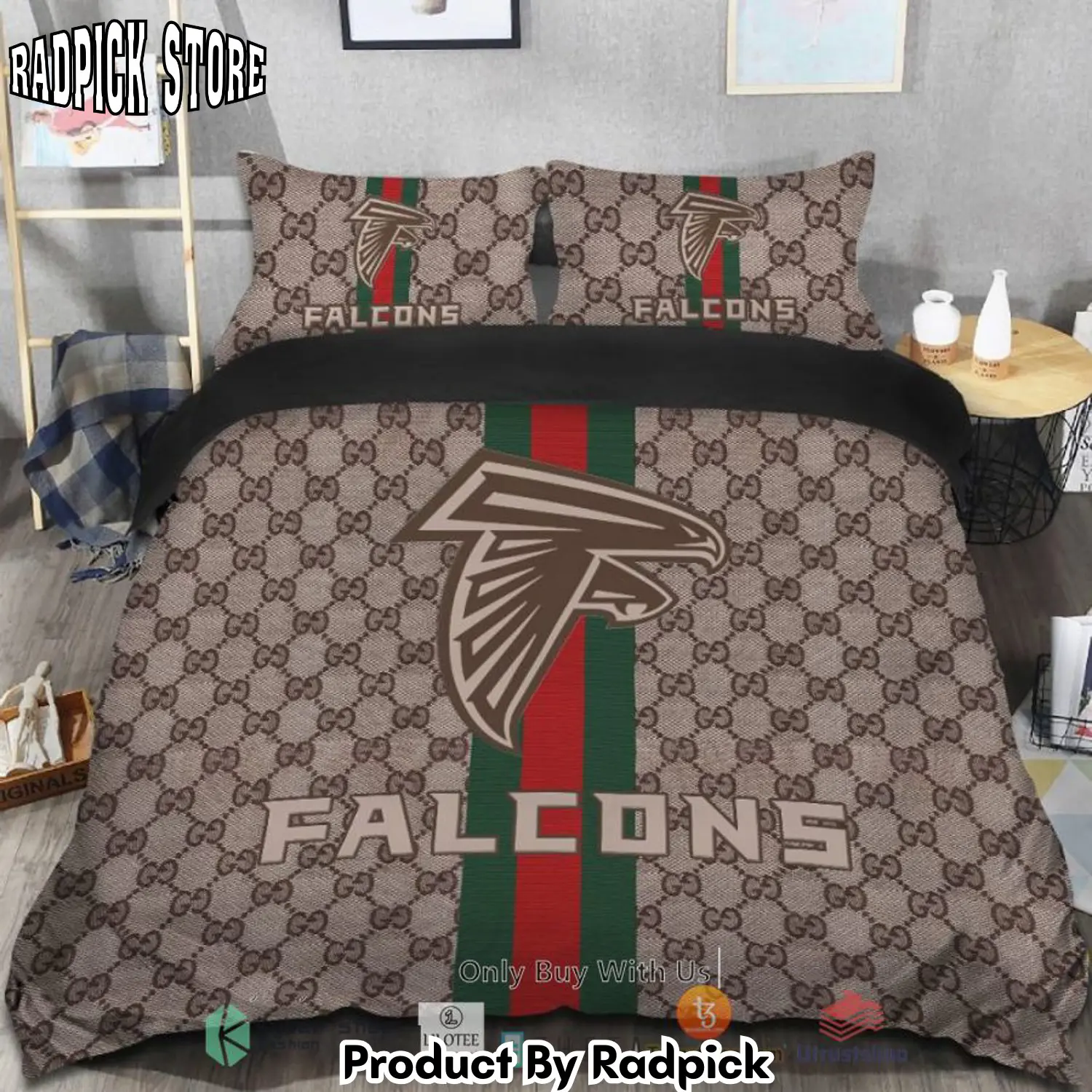 Radpick best gucci atlanta falcons bedding set rp3278324
